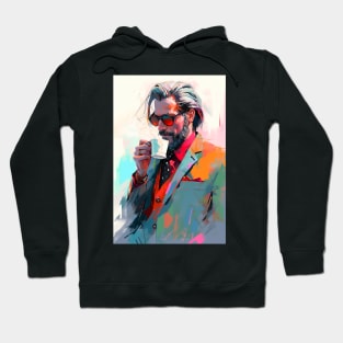 Man drinking coffee Hoodie